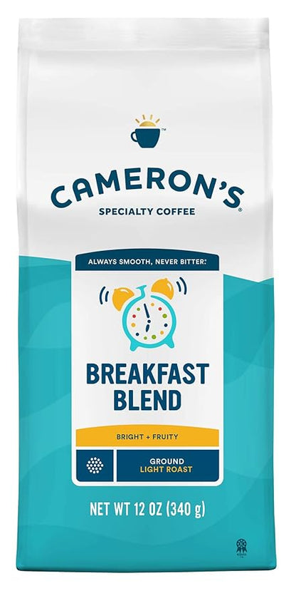 Cameron's Coffee Roasted Ground Coffee Bag, Breakfast Blend, 12 Ounce (Pack of 6)