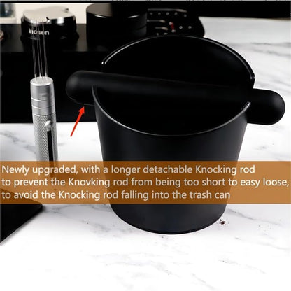5inch Knock Box Espresso Knock Box Silicone coffee Tamper Mat Espresso Machine Accessories Set of 2 with Removable Knock Bar and Anti-Slip Base for Home Office Barista Tools for Bar Shop