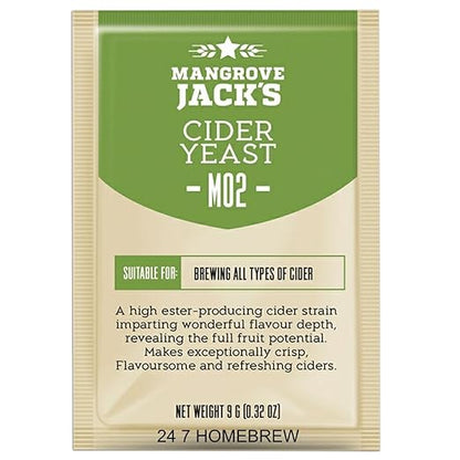 5X Mangrove Jack's Yeast Cider M02 Craft Series Yeast 9g Treats 23L