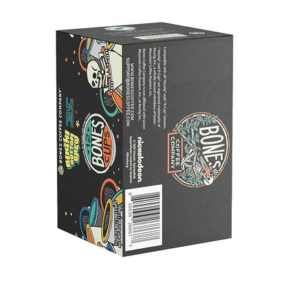 Bones Coffee Company Spongebob Bikini Bottom Brew, Pineapple Upside Down Cake Flavored Coffee Pods, Low Acid Medium Roast Single-Serve Bones Cups, For 1.0 & 2.0 Capsule Brewers Coffee Maker, 12 Count