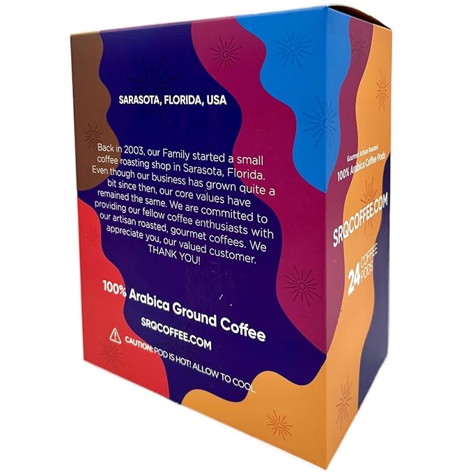 Sarasota K-Cup Coffee Pods | Medium Roast Flavored Coffee | Hazelnut | Single Serve for Keurig Brewers | Gourmet, Low Acid, Mold Free | 24 Count