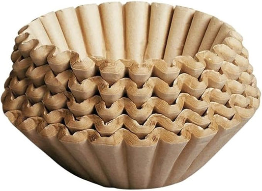 Extra Large Coffee Filters 12, 13, 14, 15, 16 Cup Basket for Commercial, Domestic Coffee Maker Extra High Extra Wide, Anti ground, Flattened Diameter 9.75" (200)