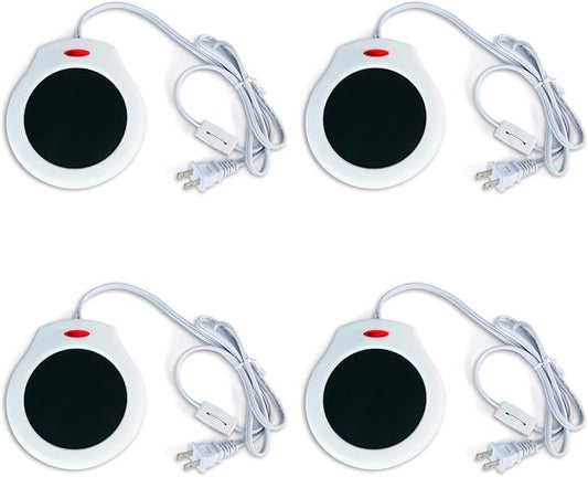 Home&Office Desktop Electric Mug Warmer-Coffee/Tea/Cocoa/Soup-Scented Candles Gift for Winter 4pcs(White)