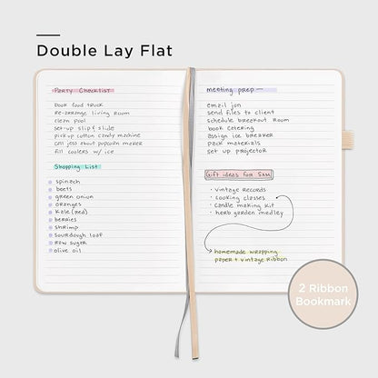 &And Per Se Lined Journal Notebook, 160 Pages, A5 5.7 x 8 inches College Ruled Thick Paper Notebook Journals for Writing, Hardcover Notebooks for Women Men Office School (1 Pack, Light Apricot)