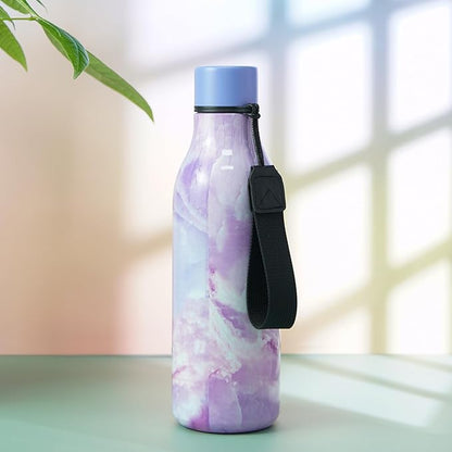 BJPKPK Insulated Water Bottles, 25 oz Stainless Steel Metal Water Bottle with Strap, BPA Free Leak Proof Thermos, Mugs, Flasks, Reusable Water Bottle for Sports & Travel, Dawn