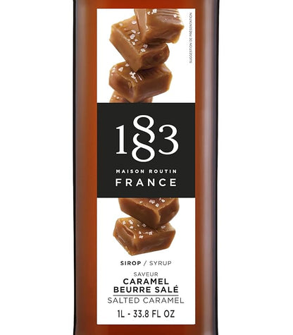1883 Maison Routin France Salted Caramel Syrup, 33.8 Fl Oz