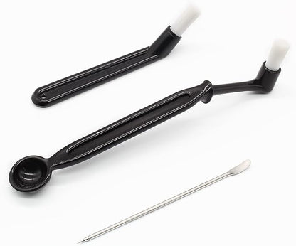 Coffee Machine Cleaning Brush, Nylon Espresso Machine Brush Coffee Cleaning Tool Set with Spoon for Espresso Machine Group Head, Pack of 3