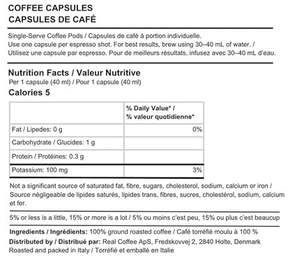 Decaf 'Arezzo': The Dark Roast with the Familiar Flavor You Love | Compatible with Nespresso | 100 Capsules | Decaffeinated