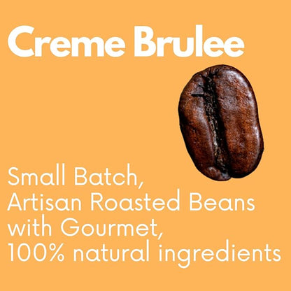 Sarasota Coffee Ground Creme Brulee | Medium Roast Gourmet Flavored Coffee Grounds | Low Acid, Mold Free, Specialty Grade Flavored Bulk Ground | 5lb (80 oz)