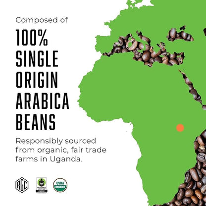 Real Good Coffee Company Uganda Light Roast Coffee Beans - 2 Lb Single-Origin Arabica - Grind at Home, Brew Your Way - Uganda Coffee Whole Bean