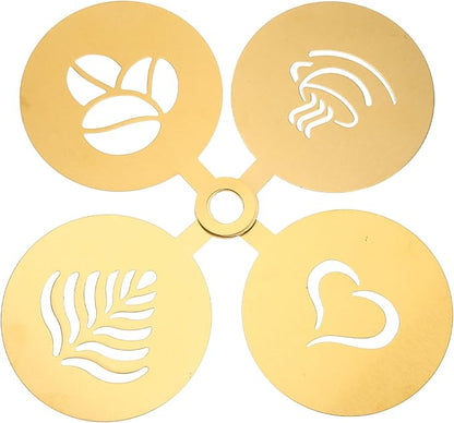 4pcs Coffee Decorating Stencils,Cake Stencil Templates Decoration Foam Templates for Coffee,Dessert,Cake, Chocolate in Wedding Party Dance Valentine's Day