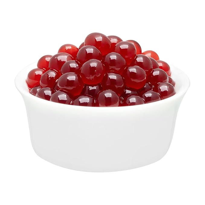 Tea Zone [1 Pound] Dragon Fruit Popping Pearls, Bursting Pearls for Teas, Shakes, Smoothies, Dessert Toppings