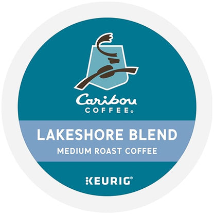 Caribou Coffee Lakeshore Blend Keurig Single-Serve K-Cup Pods, Medium Roast, 24 Count (Pack of 4)