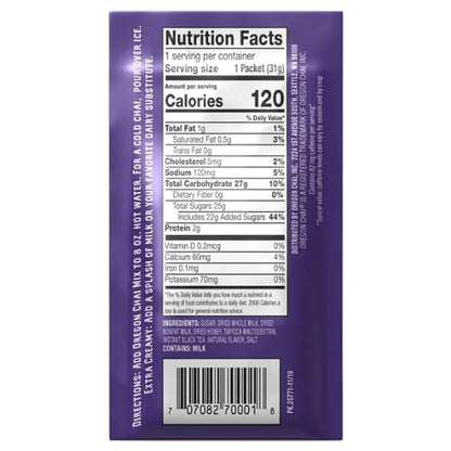 Oregon Chai Original Dry Chai Latte Mix, 8 Count (Pack of 4)