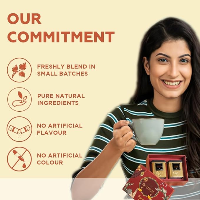 CHAYAM Herbal Tea Gift Box | Wellness Gift Set for Mother’s Day – Spiced Turmeric & Magical Cinnamon | 50g/1.77oz Each | Herbal Tea Hamper for Mom, Friends & Family | Ideal for Tea Enthusiasts