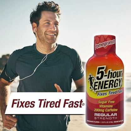 5-hour ENERGY Regular Strength Energy Shot, Pomegranate Flavor, 1.93oz, 20-Pack - Sugar Free
