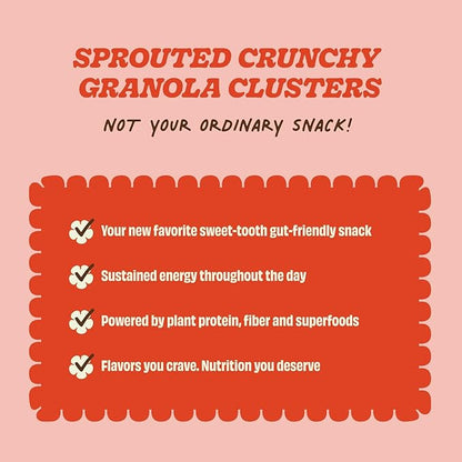 Clusterbucks Superfood Clusters – Grain-Free, Keto-Friendly Granola with Regeneratively Grown Sprouted Buckwheat– Gluten-Free, Low-Carb, Organic Healthy Snack (3-Pack, Chocolate Sea Salt)