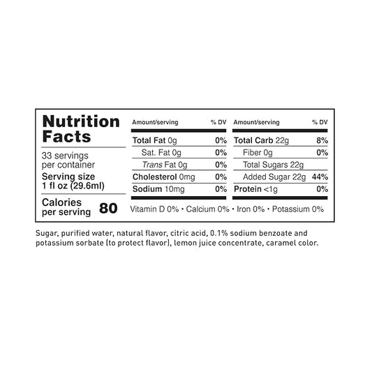 LAVA Premium Hazelnut Syrup, Natural Hazelnut Coffee Sweetener, 33.8oz (1-Liter), Made with 100% Sugar, No Artificial Sweeteners, Flavors, or Colors. (1-Pack)