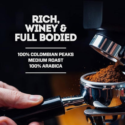 Eight O'Clock Coffee 100% Colombian Peaks Whole Bean Coffee, Medium Roast, 11 Ounce (Pack of 1) - Rich, Winey & Full Bodied