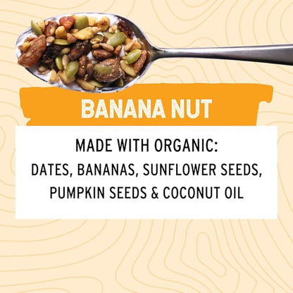 Wildway Keto Granola | Banana Nut | Grain-Free, Certified Gluten-Free Cereal | Vegan, Low Carb | No Sugar Added | Paleo-Friendly | Non-GMO Fruit & Nut Clusters | Nutrient-Rich Snack | 8 oz, 6 Pack