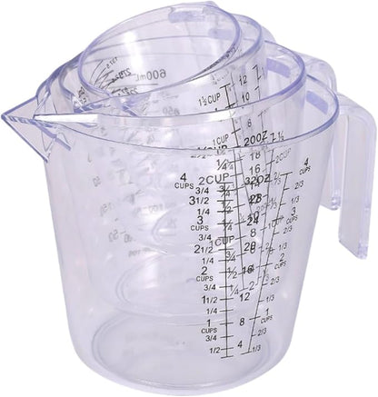 7x Stainless Steel Measuring Cups with 6x Measure Spoons Set,4x Plastic Measurings Cups for Liquids,Kitchen Gadgets for Cooking & Baking Utensils(17Pcs)