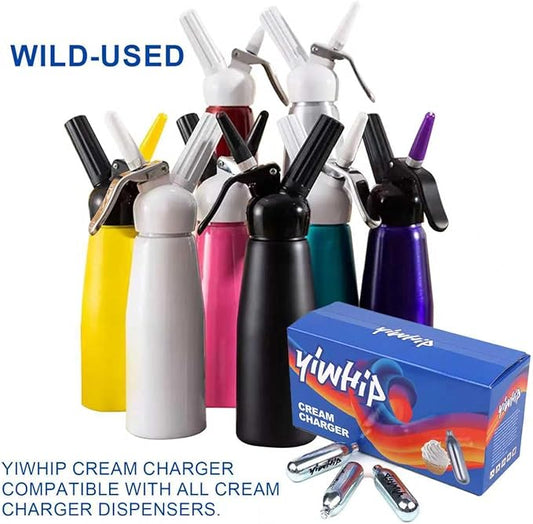 pleasantly surprise genuine products yiwhip 8g Premium Recyclable Steel Whipping Gas Cartridges Made for Cream Dispenser - Pure with Long Shelf Life (6)
