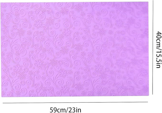 GROWTAIL Cake Fondant Impression Mat, Impression Lace Mold Fondant Cake Decorarting Tools-Spring Bloom/Spiricle/Crocodile Alligator Pattern (Spring Bloom)
