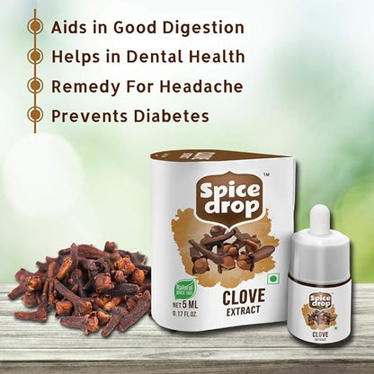 Spice Drop Variety Combo Pack Of 7 |Chai Masala, Cardamom, Ginger, Lemongrass, Cinnamon, Clove, And Black Pepper Extract| Vegan | Natural Extracts |180 Drops Each | 0.17 Oz * Set Of 7