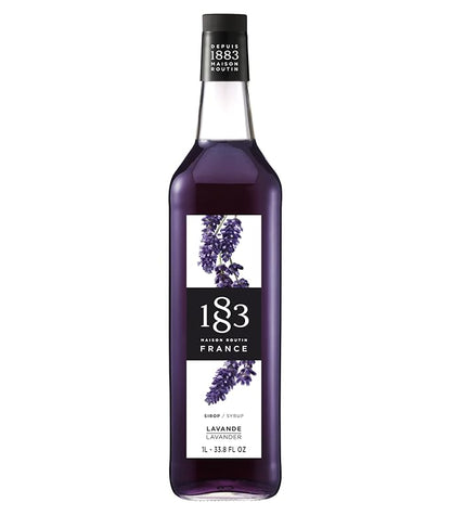 1883 Coffee Syrup, Lavender Syrup for Drinks, Made in France, 1 Liter Bottle