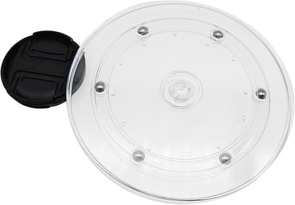 2 Pack 6" Lazy Susan Turntables Acrylic Ball Bearing 360 Degree Rotating Tray for Spice Rack Table Cake Kitchen Pantry Decorating (Transparent)