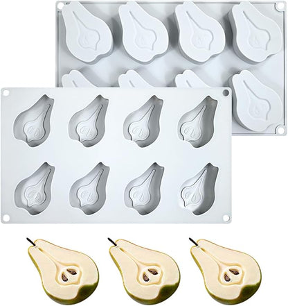 mostsom Pear Shape Silicone Mold 3D Cake Moulds Mousse For Ice Creams Chocolate Pastry Bakeware Dessert Art Pan Cake Mold (H_ Pear)
