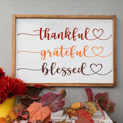 Large Fall Stencils 12” Thanksgiving Stencils Pumpkin Stencil for Painting on Wood Fabics Doormats DIY Crafts Decor