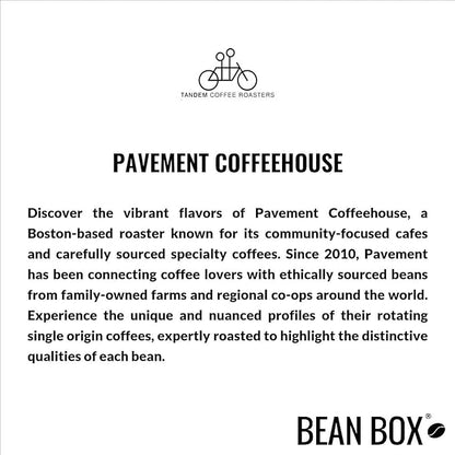 Bean Box Boston Coffee Sampler, 2-Pack - Roasted by Pavement Coffeehouse, Gourmet Arabica Coffee, Variety Pack - Whole Bean