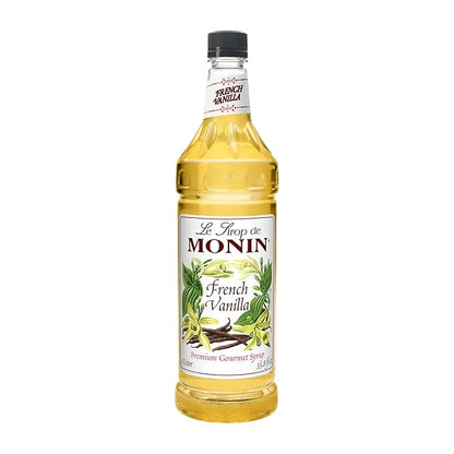 Monin - French Vanilla Syrup, Boxed, Versatile Flavor, Natural Flavors, Great for Coffees, Cocktails, Shakes, and Kids Drinks, Non-GMO, Gluten-Free (1 Liter)