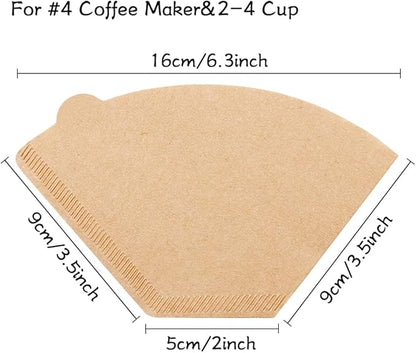 YQL #2 Cone Coffee Filter, 200 Count Coffee Filters 2 Cone Paper, Unbleached Disposable Coffee Filters Fit for Drip Coffee Maker