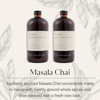 Dona Original Masala Chai Concentrate, Small-Batch, Single-Origin Spices, Hot or Iced Chai, 32 Fl Ounce Bottles (Pack of 2) (Large, 64, Fl Oz)