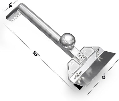 Professional Heavy Duty Grill Scraper for Flat Tops with Stainless Steel Scraper Blade, Flat Top Scraper for Griddle with Ergonomic Aluminum Handle, Ideal for Griddle, Outdoor Grill Cleaning