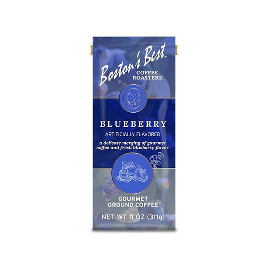 Boston’s Best Coffee - Blueberry Flavored Delicious Gourmet Premium Ground Coffee, 11 oz. / 311 g Bag