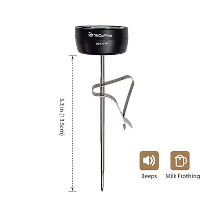 Digital Milk Frothing Thermometer with Clip, Espresso Machine Accessories for Steaming Milk (Fahrenheit)