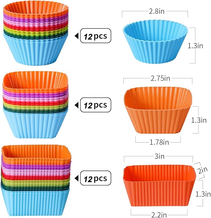 Silicone Lunch Box Dividers, 46 Pcs Bento Bundle Lunch Box Kit for Kids Lunch Accessories, BPA Free, Dishwasher Safe
