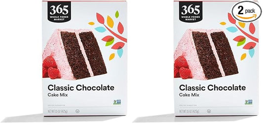 365 by Whole Foods Market, Classic Chocolate Cake Mix, 15 Ounce (Pack of 2)