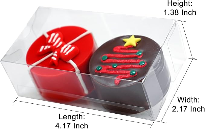 35pcs Clear Macaron Boxes, 4.17" x 2.17" x 1.38", Chocolate Covered Ore, Clear Favor, Treat & Pastry Boxes for Christmas, Birthday & Wedding