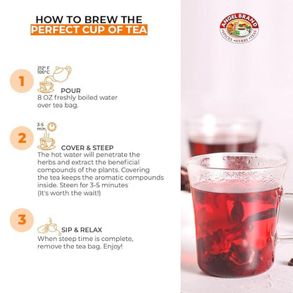 Angel Brand Sorrel Tea Bags 25 – Pack of 3 – Hibiscus Flower Tea for Refreshing Flavor &