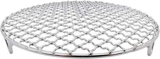 8.3" Round Cooling Rack Baking 304 Stainless Steel Versatile Steaming Grilling Fit Air Fryer,Cake Pan, Oven