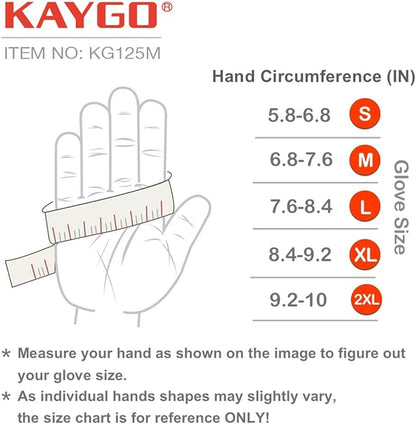 KAYGO Work Gloves For Men, KG125M Mechanic Utility Work Gloves for All Purpose, Excellent Grip, Heavy Duty, Improved Dexterity, Touch Screen, 2X-Large, 3 pairs, Grey