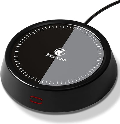 Mug Warmer - 25W Coffee Warmer for Desk Auto Shut Off, 3-Level Temp with Indicator Lights, Smart Candle Warmer Plate, Cup Warmer Heated Coaster for Coffee, Milk, Tea, Safely Use for Office/Home