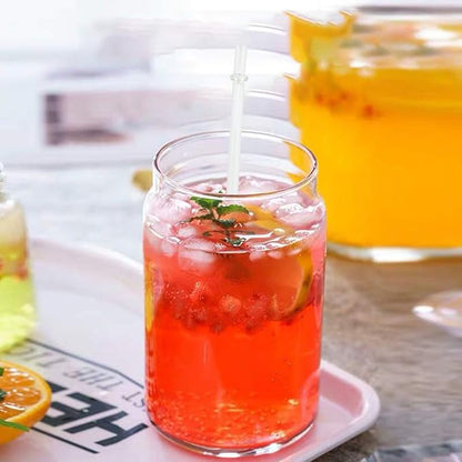50 Pieces Reusable Straws, BPA-Free, 9" Transparent Hard Plastic Stripe Drinking Straw for Mason Jar Tumbler, Family or Party Use With Cleaning Brush