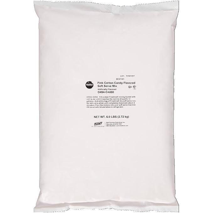 Frostline Soft Serve Ice Cream Mix, Pink Cotton Candy, 6 Count