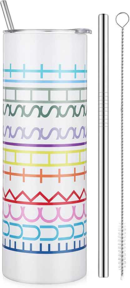 Geiserailie Hidden Message Tumbler Coffee Travel Insulated Mug Skinny Tumbler with Lid and Straw Gift Cup for Bestie Friend Coworker(20 oz)