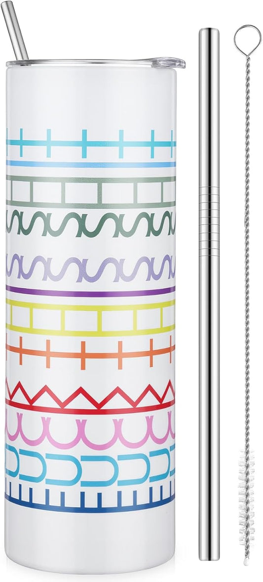 Geiserailie Hidden Message Tumbler Coffee Travel Insulated Mug Skinny Tumbler with Lid and Straw Gift Cup for Bestie Friend Coworker(20 oz)